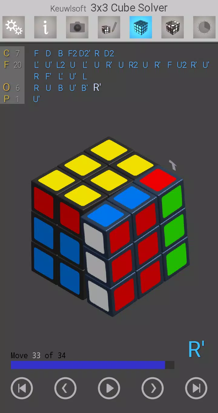 3x3 Cube Solver Captura de pantalla 0