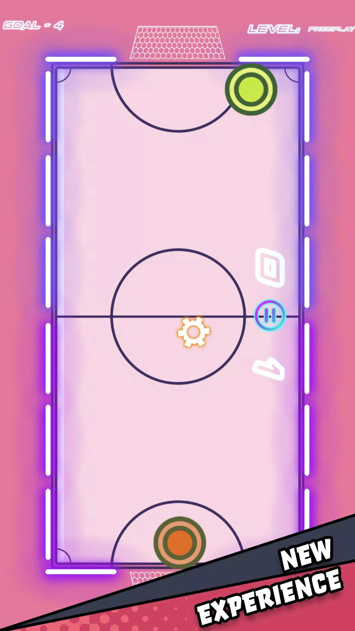 Air Hockey Glow HD Ultimate 2D Schermafbeelding 1