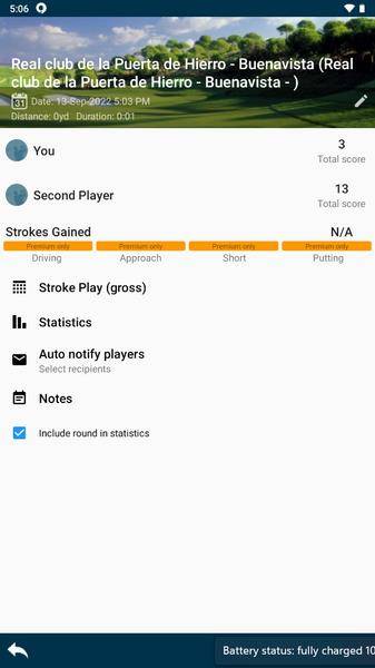 Golf Pad: Golf GPS & Scorecard Screenshot 0