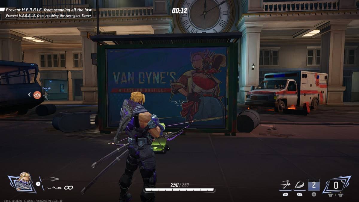 Van Dyne advertisement in Marvel Rivals Midtown