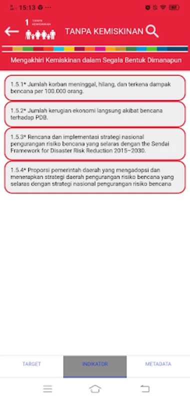 SDG Metadata Indonesia ภาพหน้าจอ 0