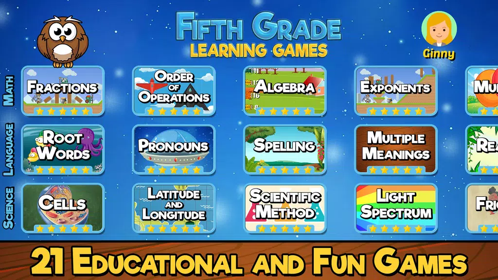Fifth Grade Learning Games 스크린샷 2
