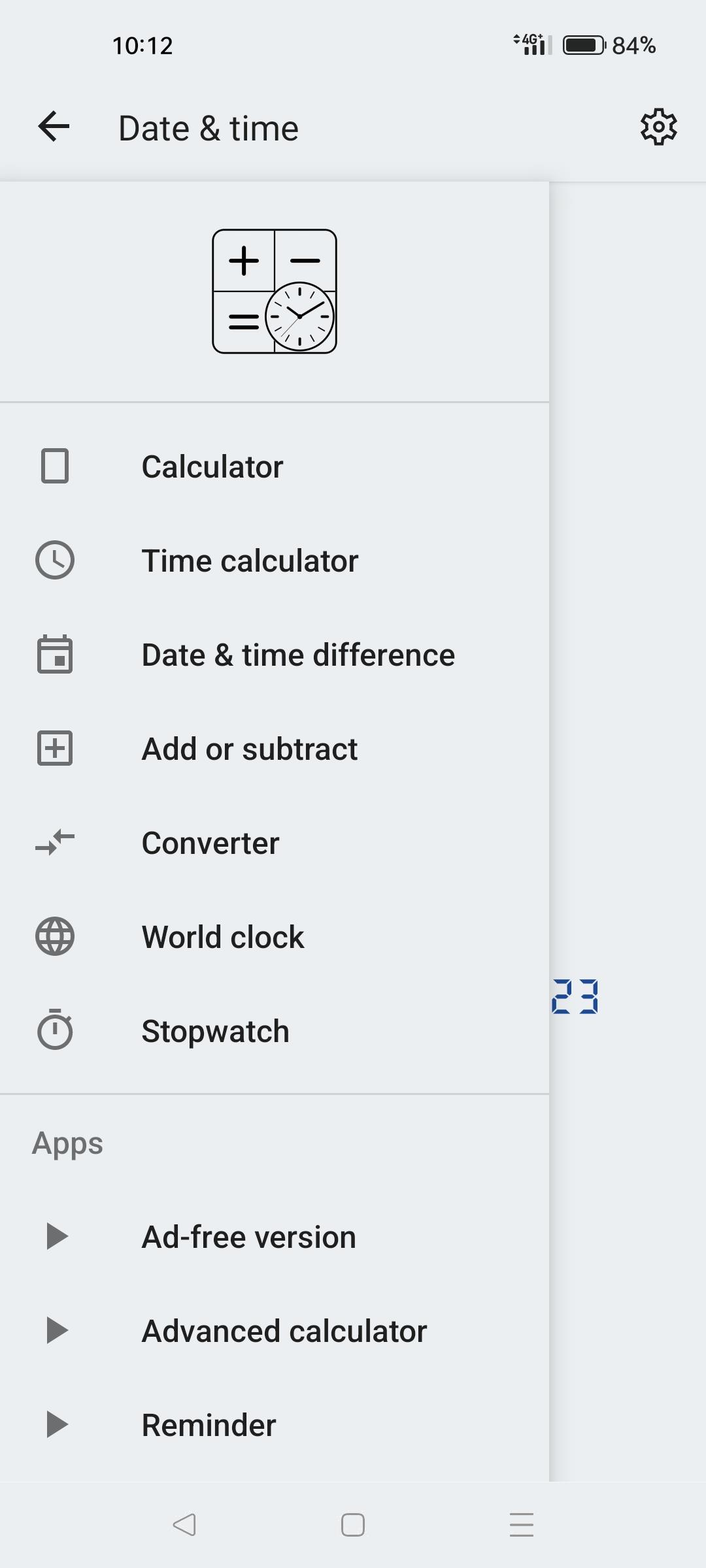 Date & time calculator Captura de tela 1