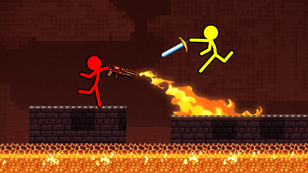 Stick-man Craft Fighting Game Скриншот 0