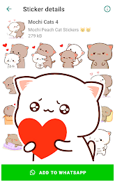 Schermata Mochi Cat Stickers for WhatsAp 0