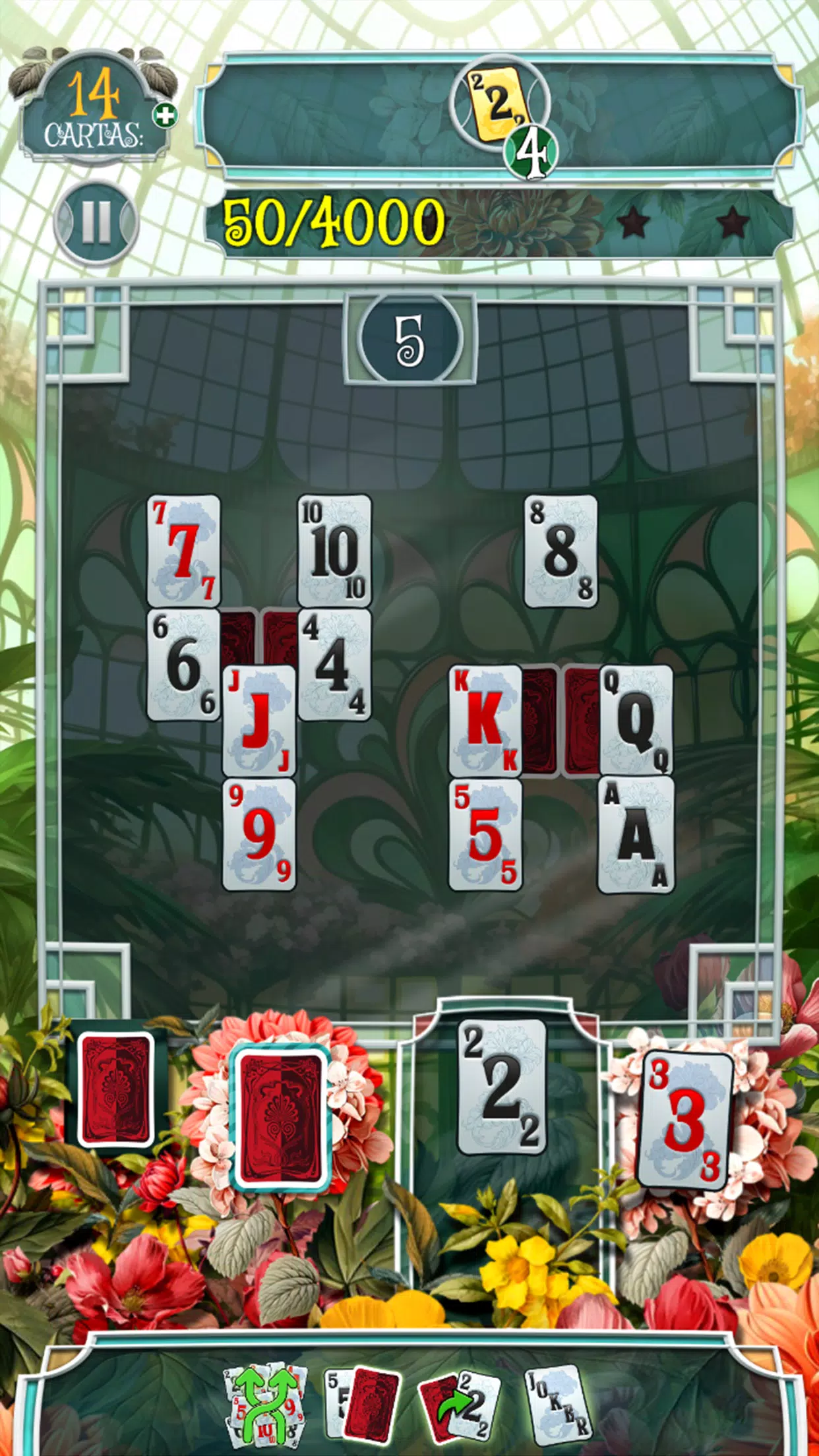 Greenhouse Solitaire TriPeaks स्क्रीनशॉट 2