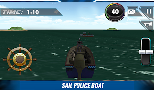 Police Boat Shooting Games 3D Ekran Görüntüsü 3