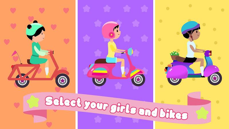 Girls run bike: Real racing Скриншот 3