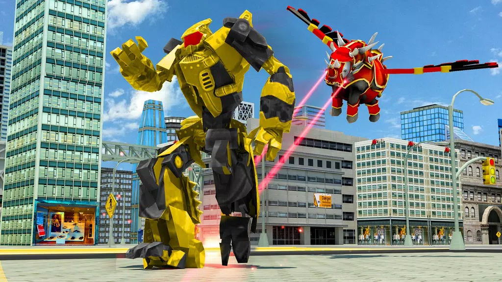 Flying Rhino Robot Transform: Robot War Games 스크린샷 0