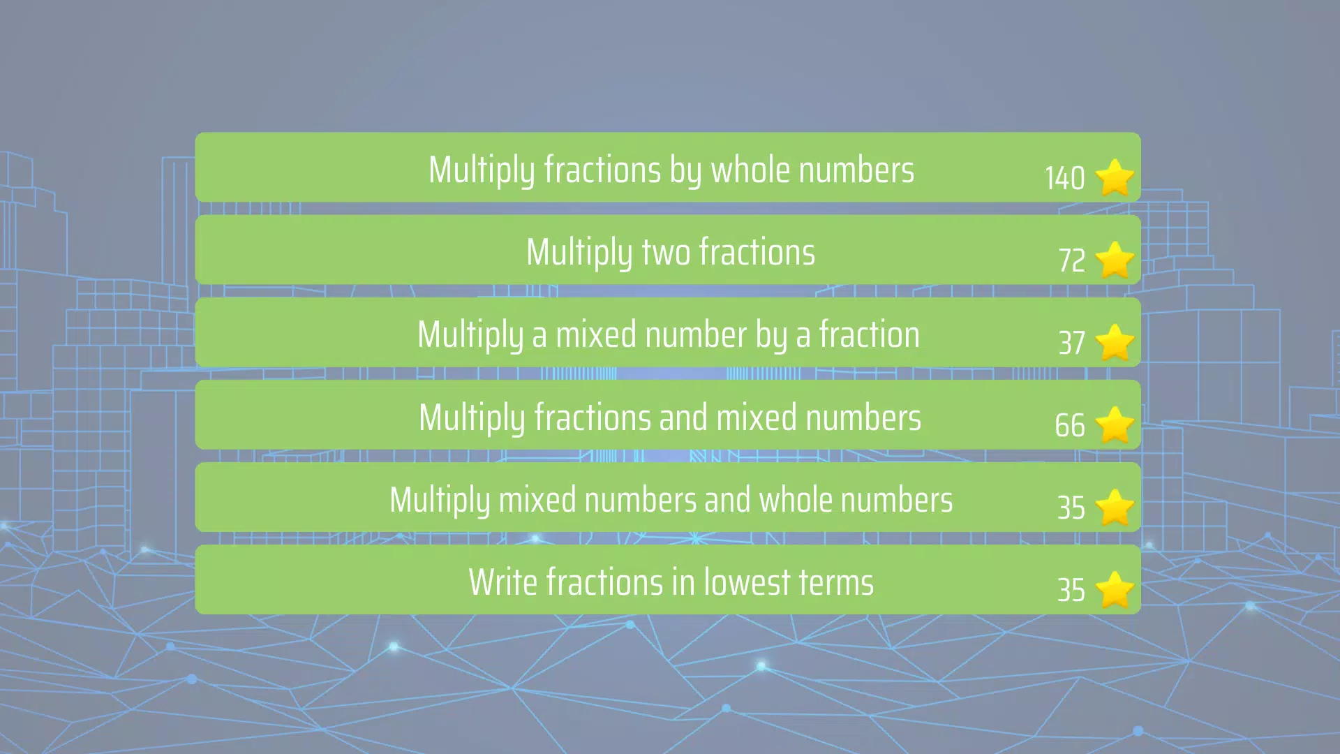 Multiplying Fractions Captura de pantalla 0