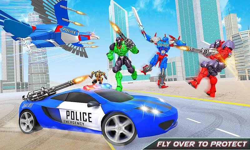 Flying Eagle Robot Car Games Ảnh chụp màn hình 2