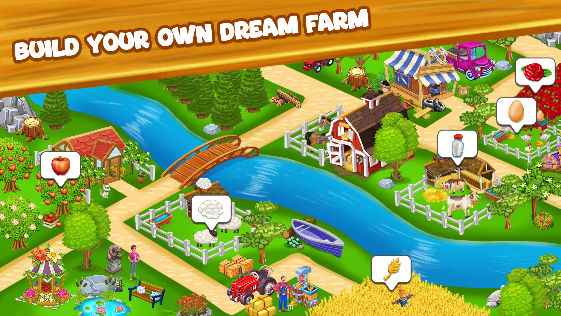 Farm Day Farming Offline Games ဖန်သားပြင်ဓာတ်ပုံ 1