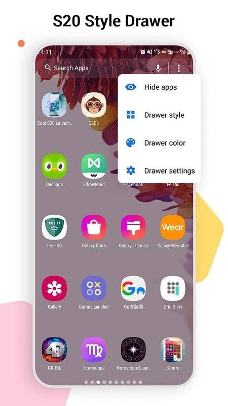 SO S20 Launcher for Galaxy S Capture d'écran 3