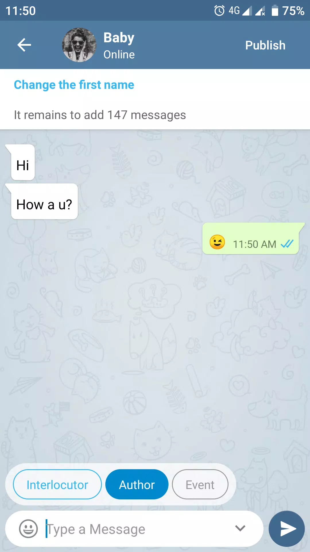 Fake Chat Story Messenger Tangkapan skrin 3