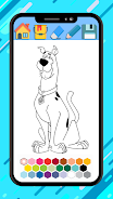 Scooby coloring doo cartoon ga ဖန်သားပြင်ဓာတ်ပုံ 0