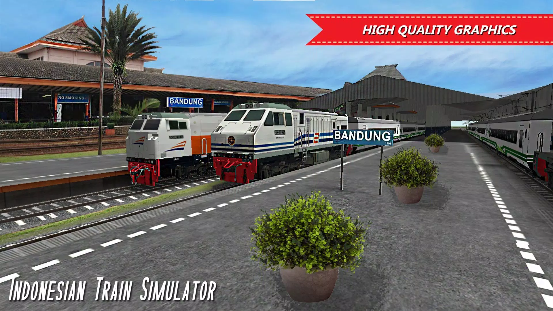 Indonesian Train Sim: Game ဖန်သားပြင်ဓာတ်ပုံ 1