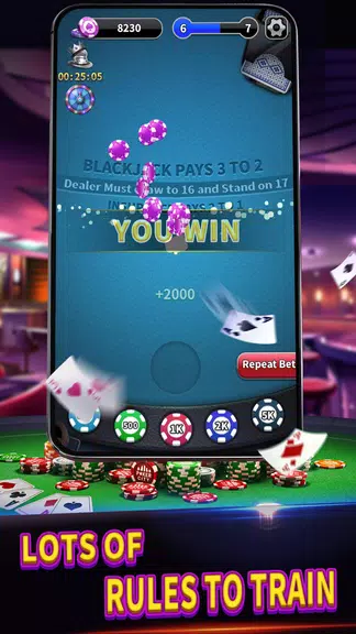 BlackJack 21 lite offline game Captura de tela 3