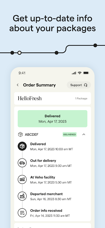 Veho - Manage your deliveries Screenshot 2