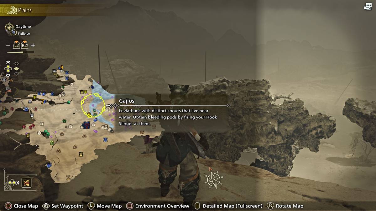 Gaijos Location on Monster Hunter Wilds Map