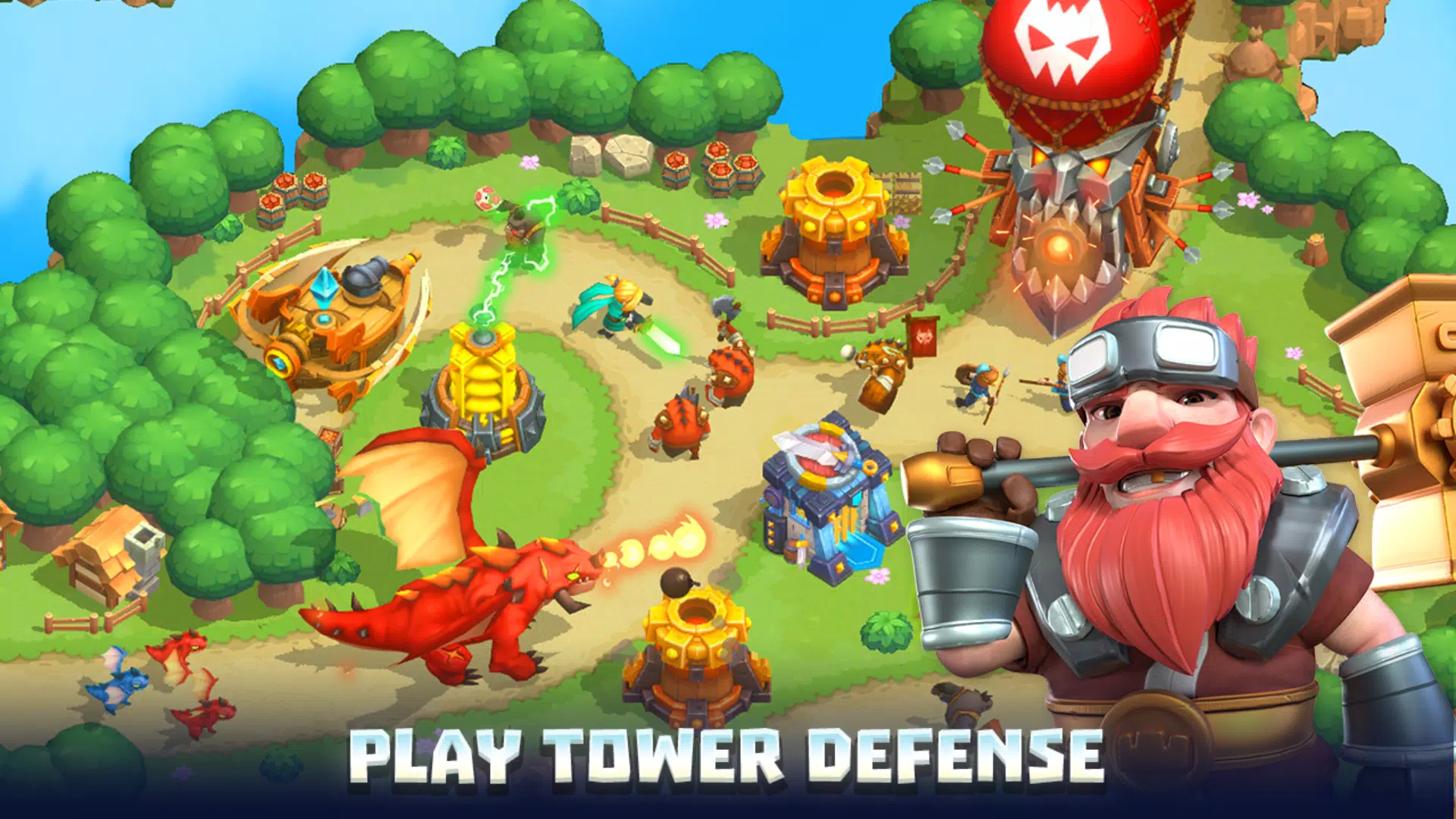 Wild Sky: Tower Defense TD Capture d'écran 1