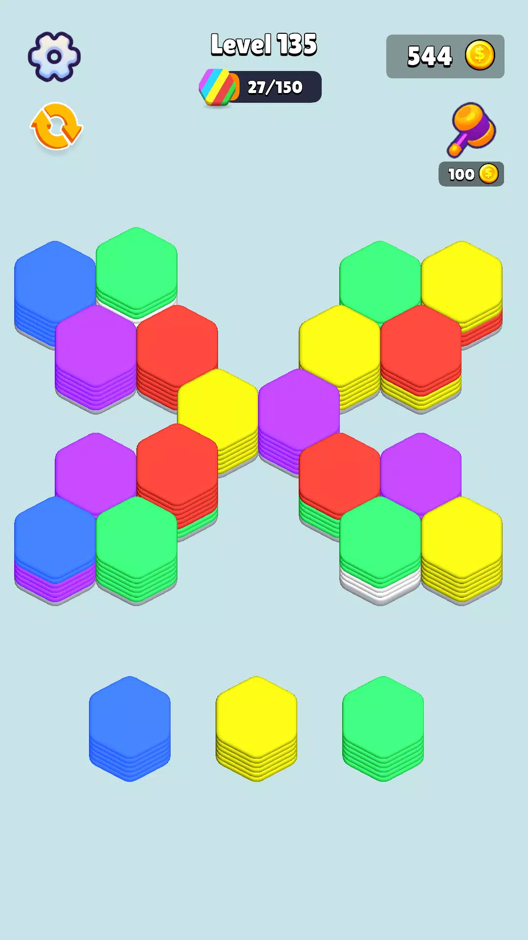 Stack Hexa Sort: Puzzle Match Schermafbeelding 3