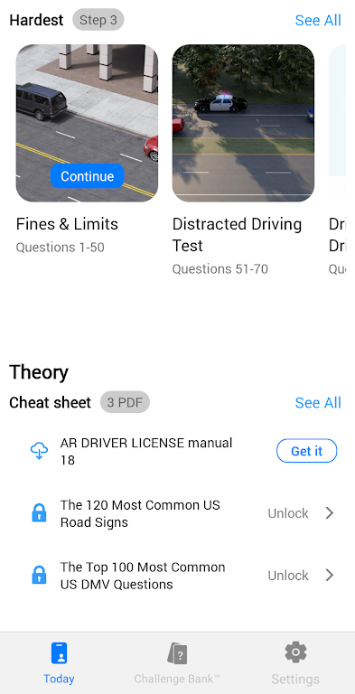 Schermata DMV Practice Test 1