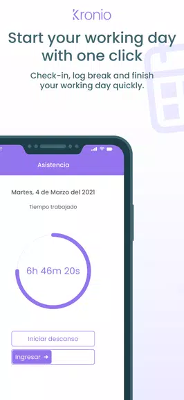 Kronio Work Attendance Capture d'écran 0