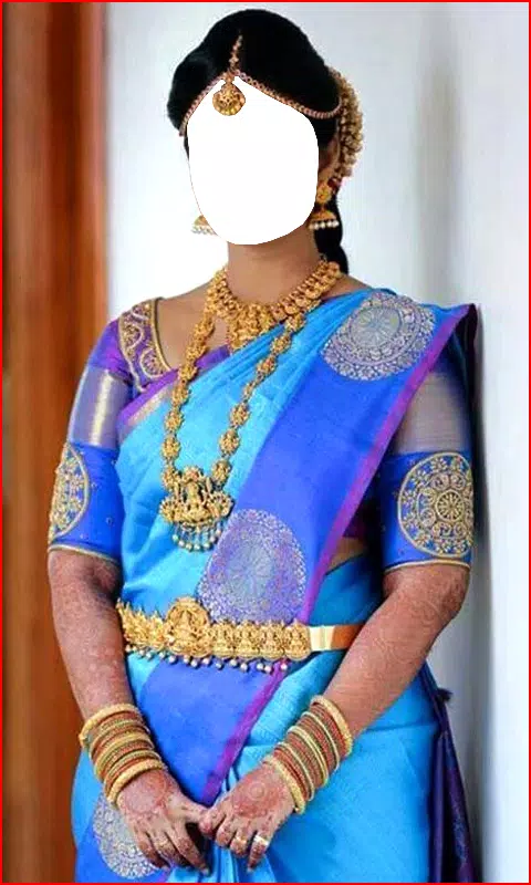 South Indian Women Saree Photo Zrzut ekranu 1