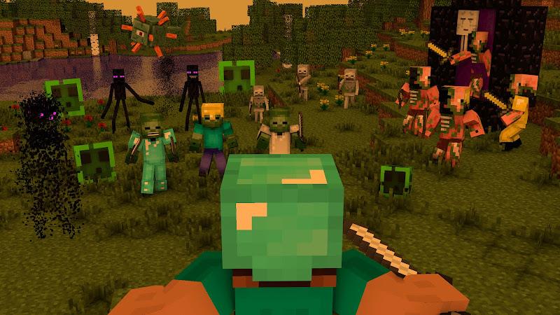 Minecraft: Zombie and Mutant Captura de tela 0