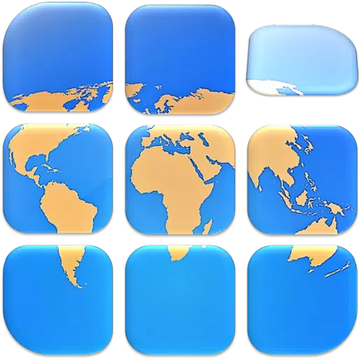 Sliding geographic puzzle