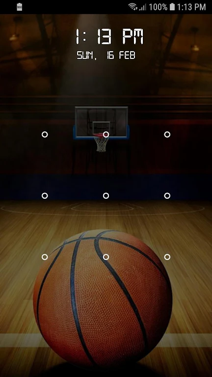 Basketball Screen Lock Pattern Capture d'écran 1