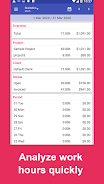 Work Log: Timesheet & Invoice Schermafbeelding 3