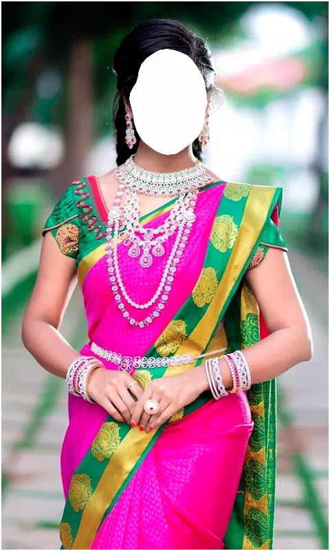 South Indian Women Saree Photo Zrzut ekranu 3