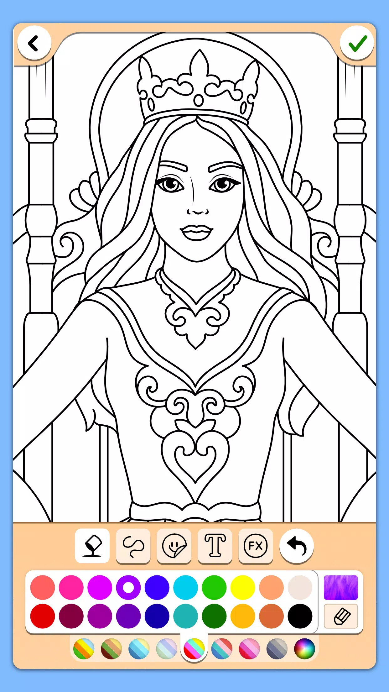 Princess Coloring Game Ảnh chụp màn hình 0