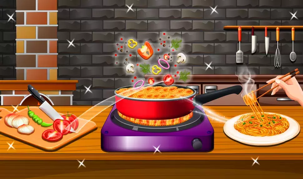 Crispy Noodles Cooking Game スクリーンショット 1