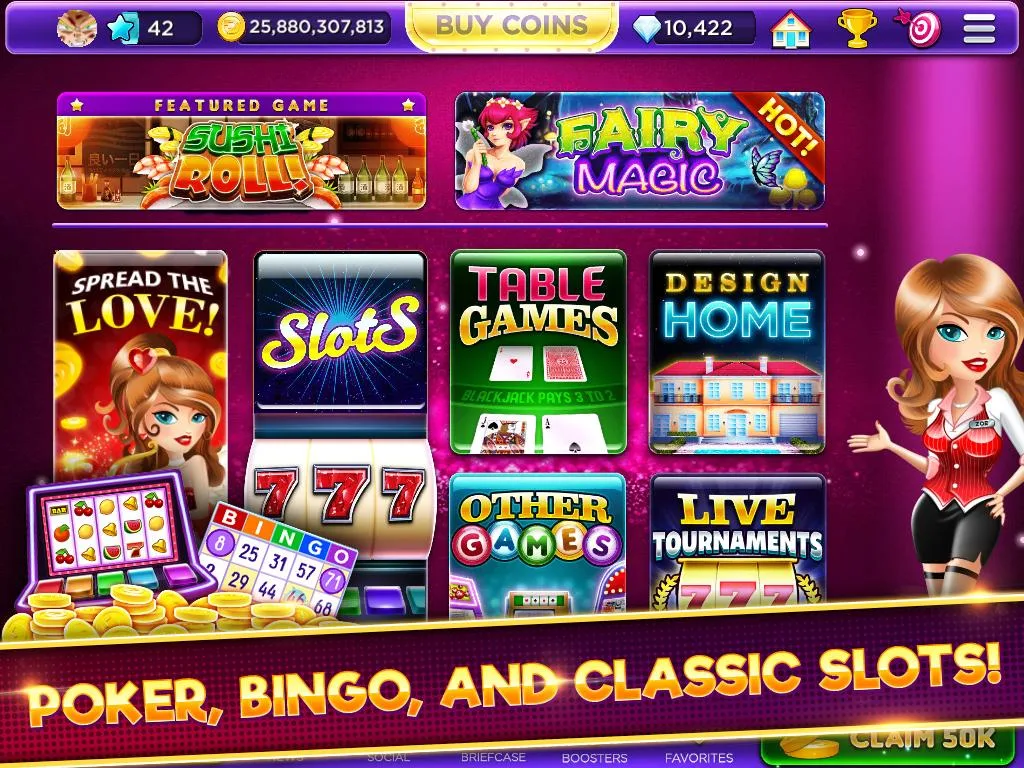 Glamour Casino - Home Designer Slots Captura de tela 1