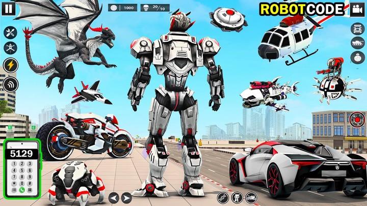 Bee Robot Car Transform Games Schermafbeelding 2