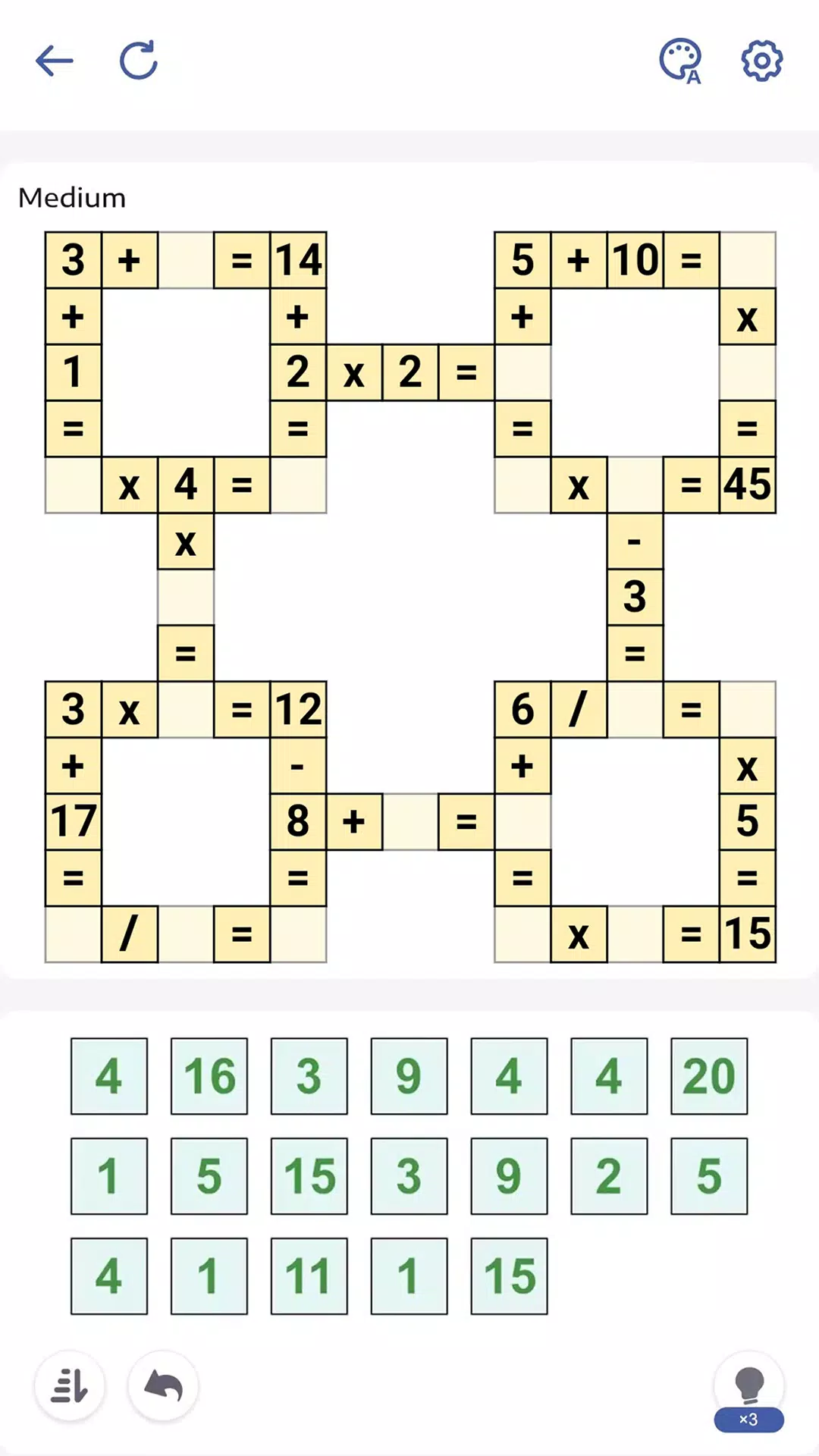Crossmath - Math Puzzle Games应用截图第0张