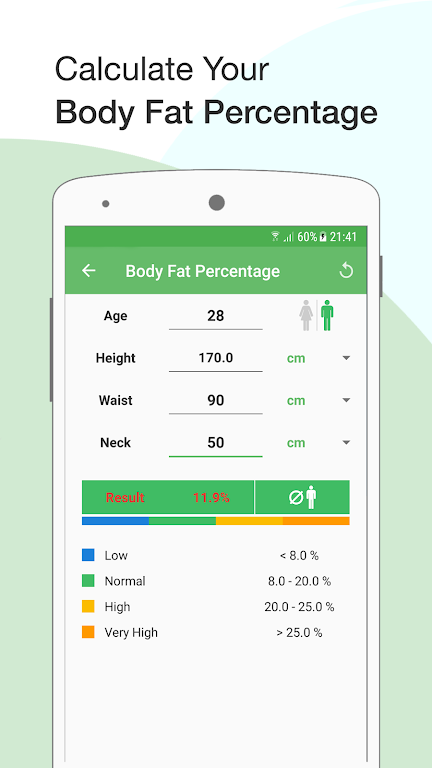 BMI Calculator: Weight Tracker Schermafbeelding 1