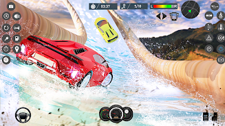 Water Slide Car Race games Captura de pantalla 2