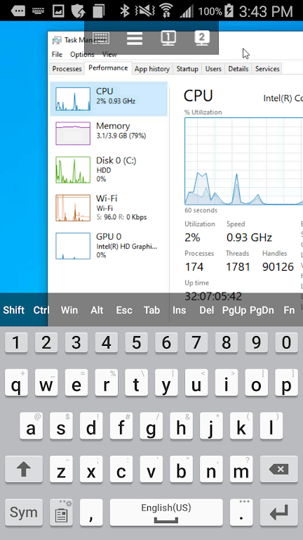 DualMon Remote Access Capture d'écran 1