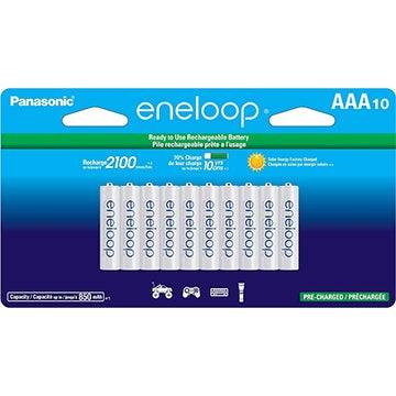 10-Pack Panasonic Eneloop AAA Rechargeable Batteries