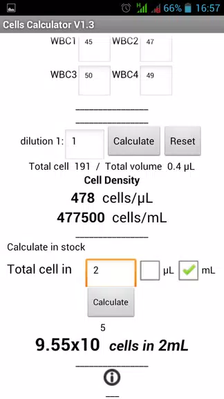 Cells Calculator Captura de tela 1