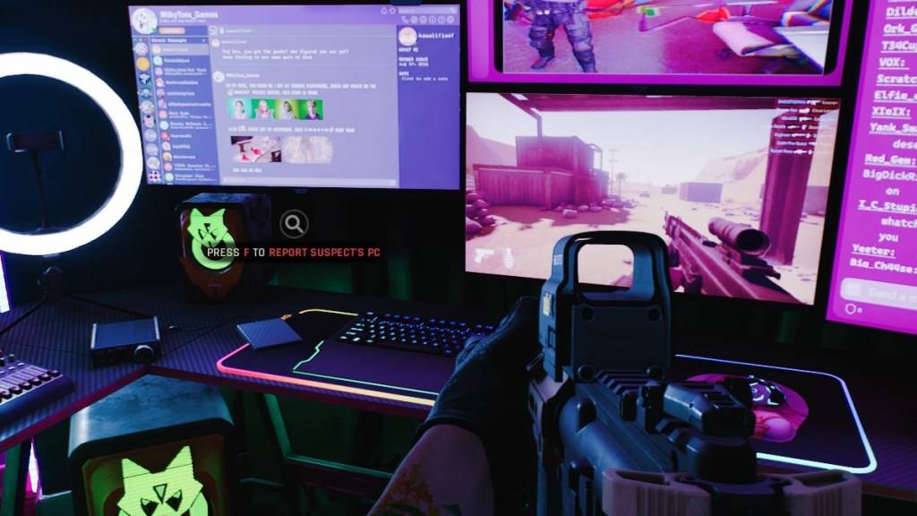 Interface du jeu affichant les options de connectivité réseau dans Ready or Not