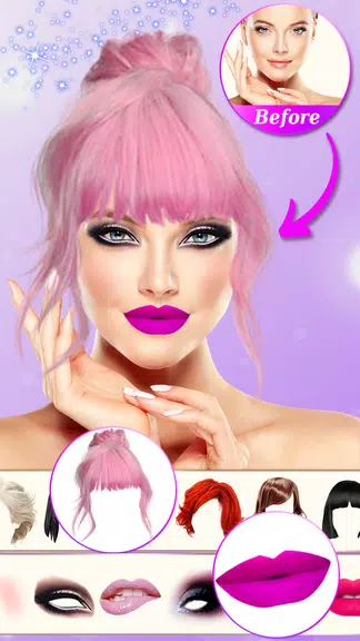 Beauty Cam Hair and Makeup Screenshot 3