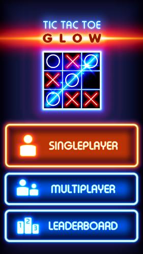 Tic Tac Toe Glow: 2 Players ဖန်သားပြင်ဓာတ်ပုံ 0