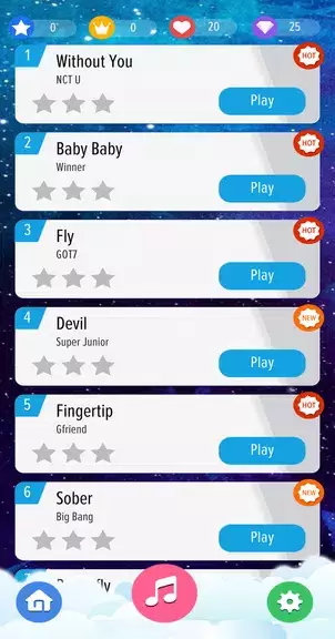 Kpop Piano Magic Tiles Offline - All Korean Song স্ক্রিনশট 2