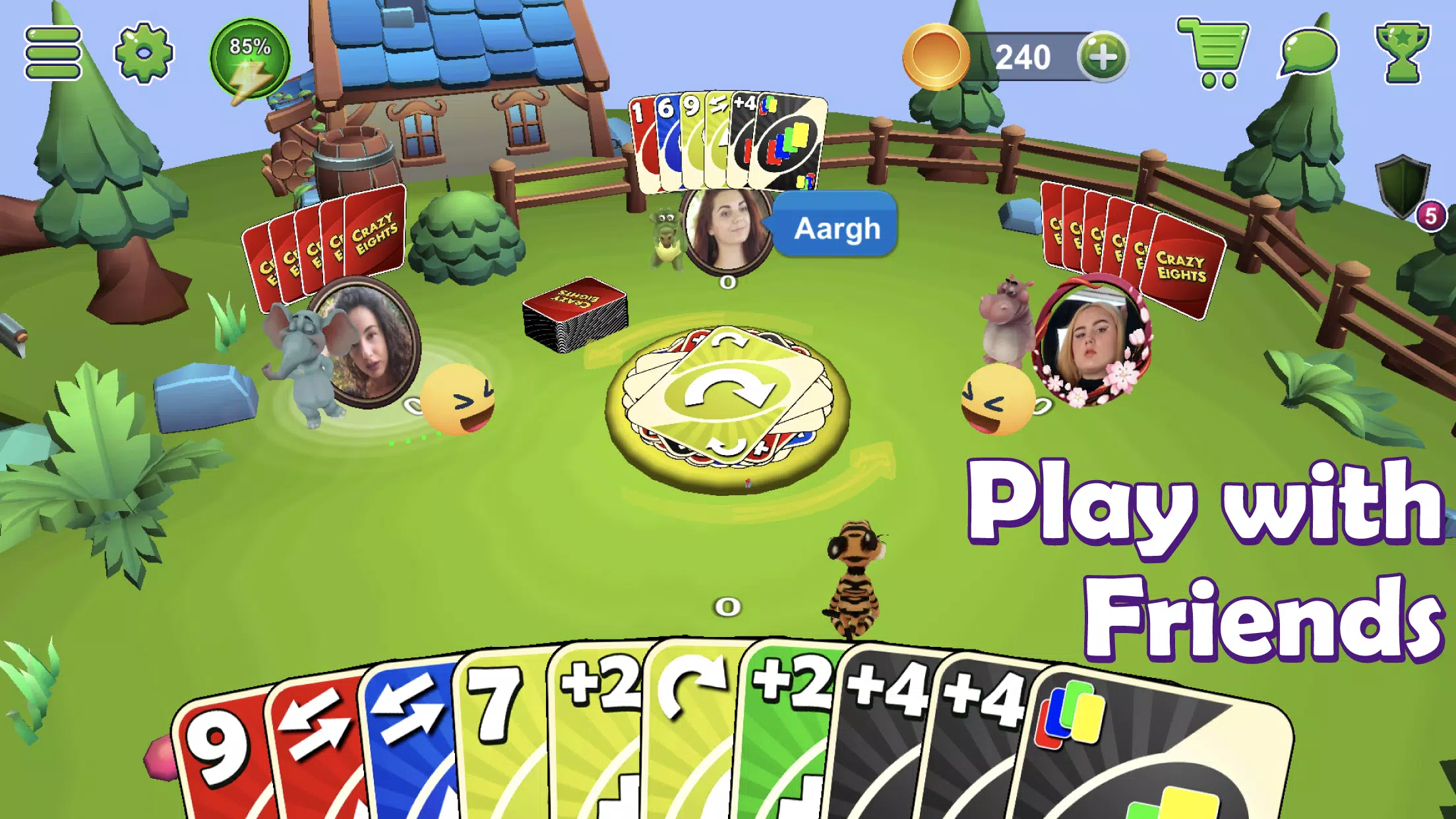 Crazy Eights 3D Screenshot 1