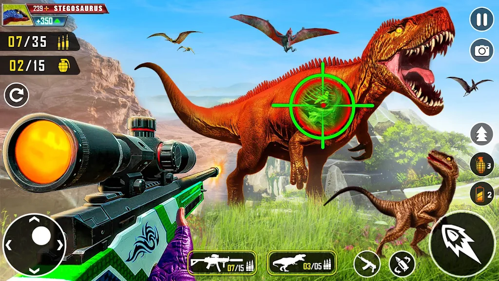 Wild Dino Hunter 3D Gun Games Captura de tela 1