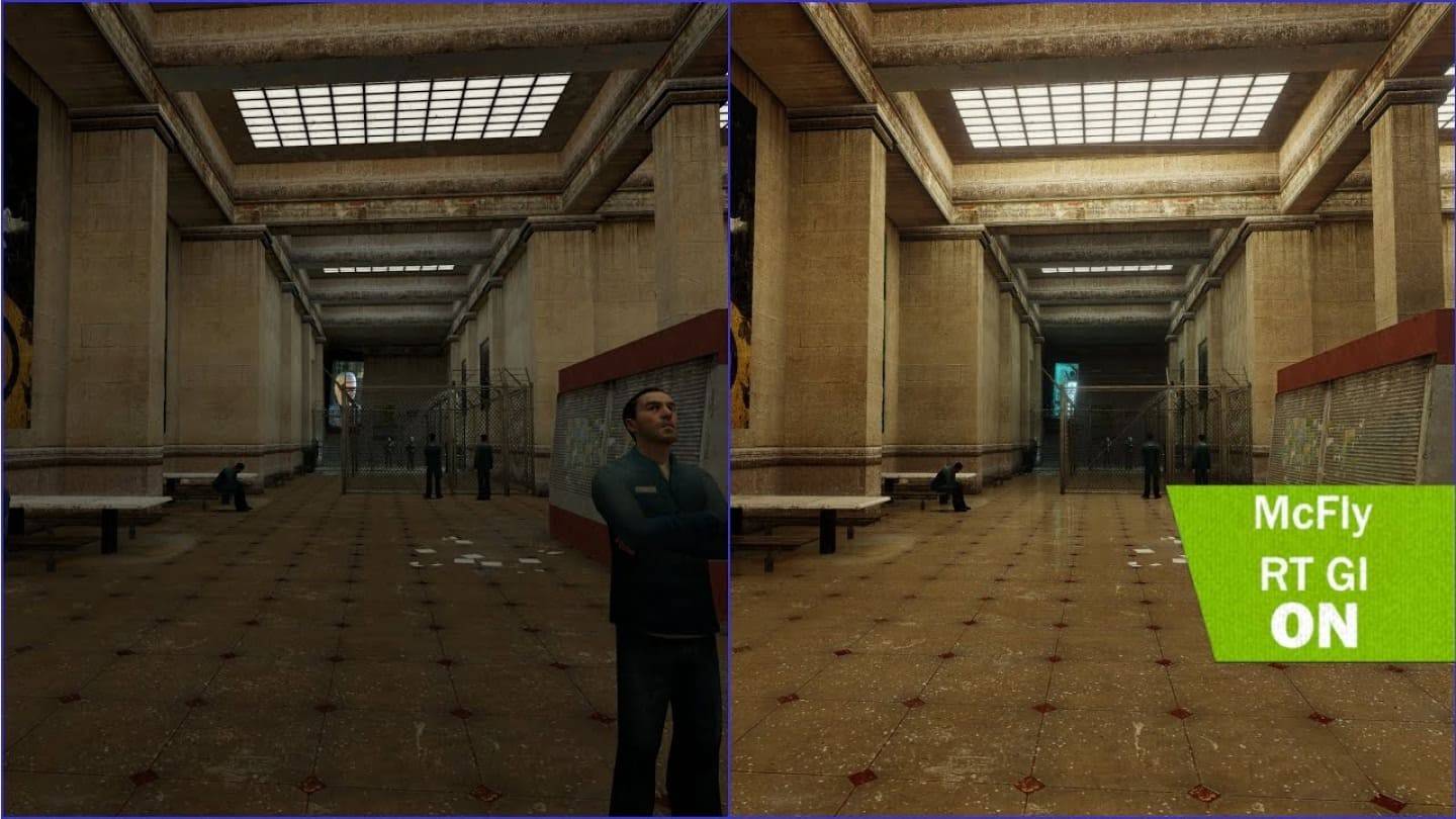 원래 Half-Life 2 vs. RTX : 비교
